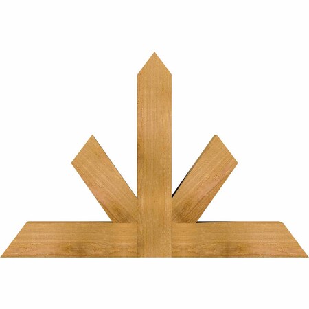 Ekena Millwork Saratoga Rough Sawn Timber Gable Bracket, Western Red Cedar, 36"W x 24"H x 4"D x 4"F, 16/12 Pitch GBW036X24X0404SAR00RWR